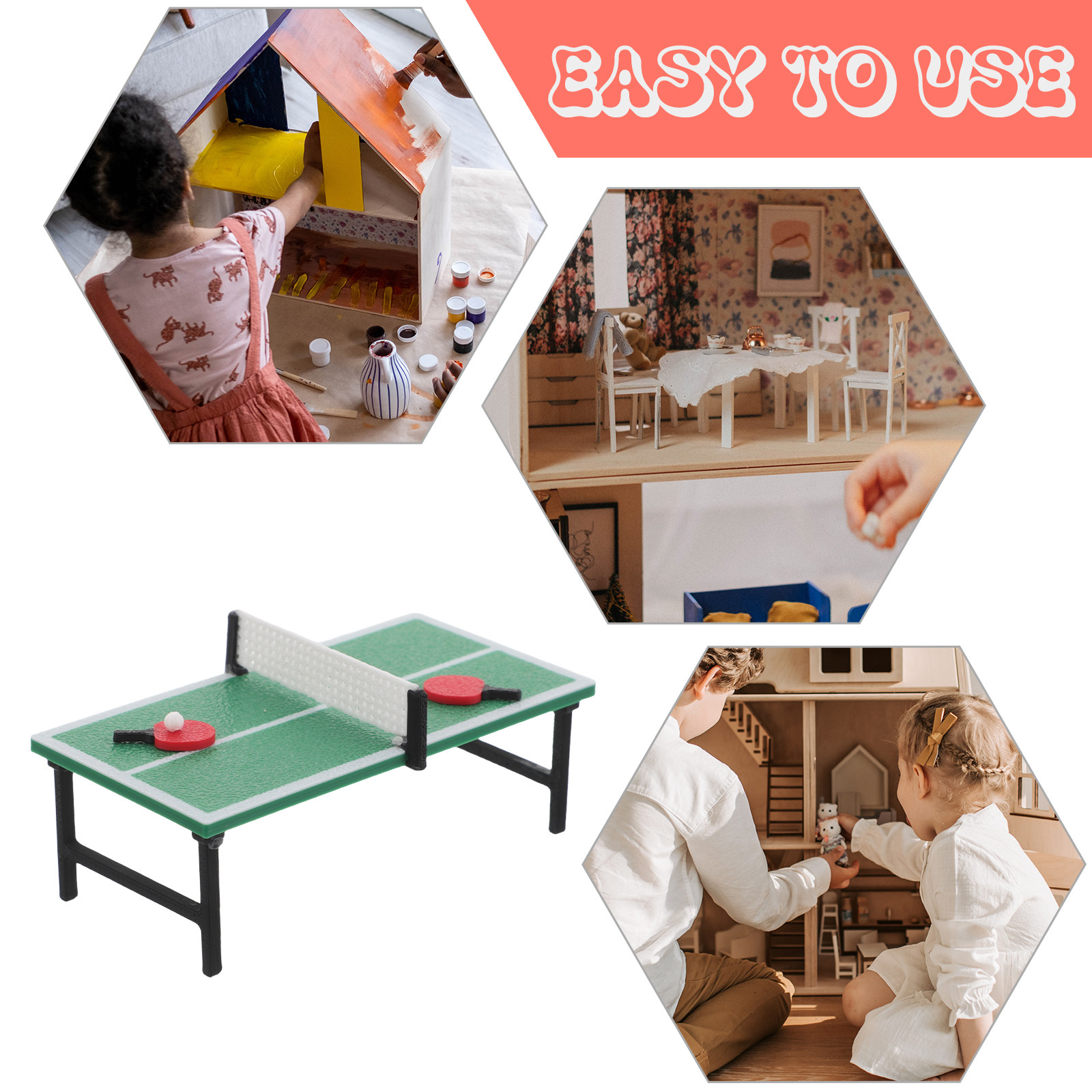 Sports Equipment Photos - 1Set Miniature Table Tennis 3D Sports