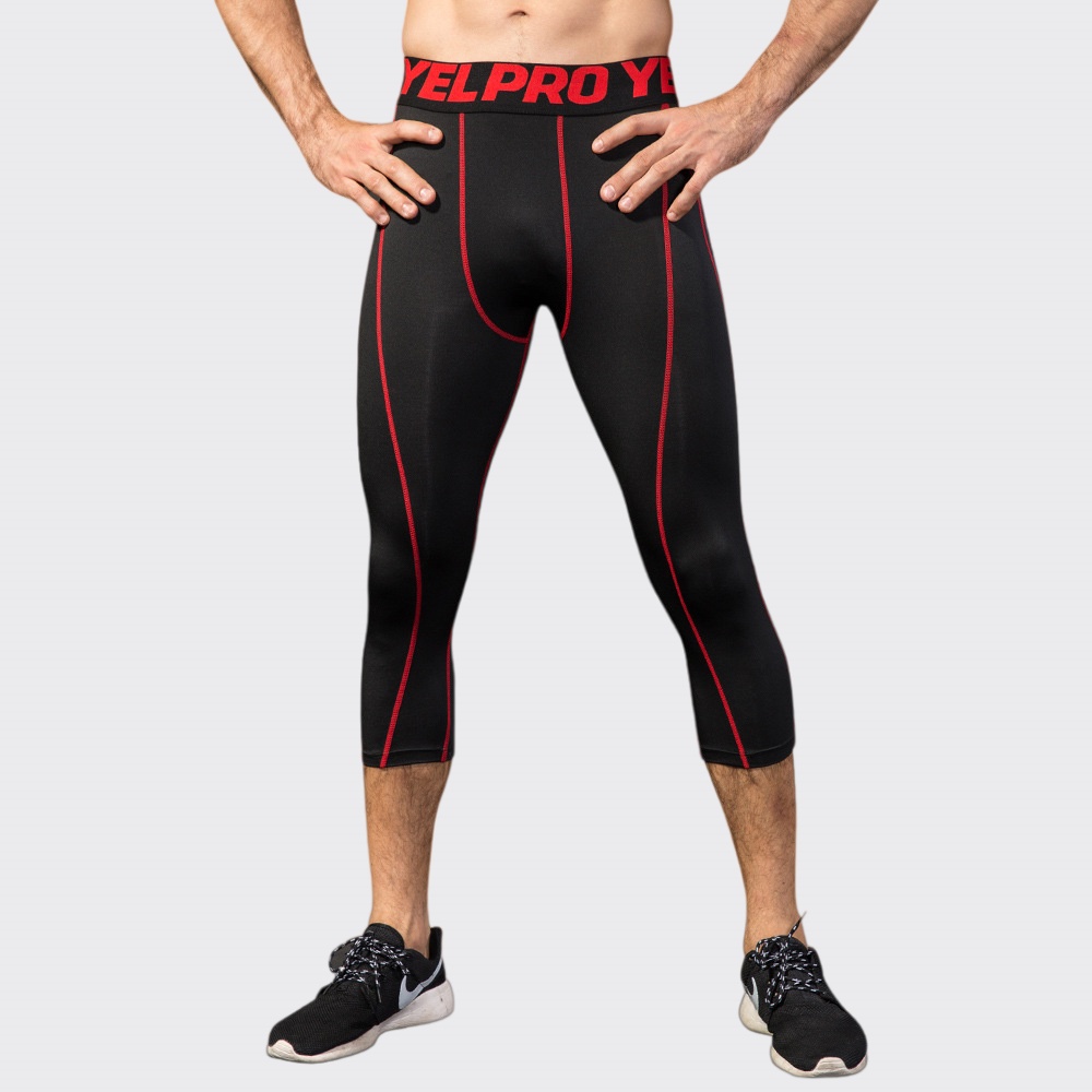 Men Compression Fitness Leggin - огляд і ціна Sports Equipment Logo