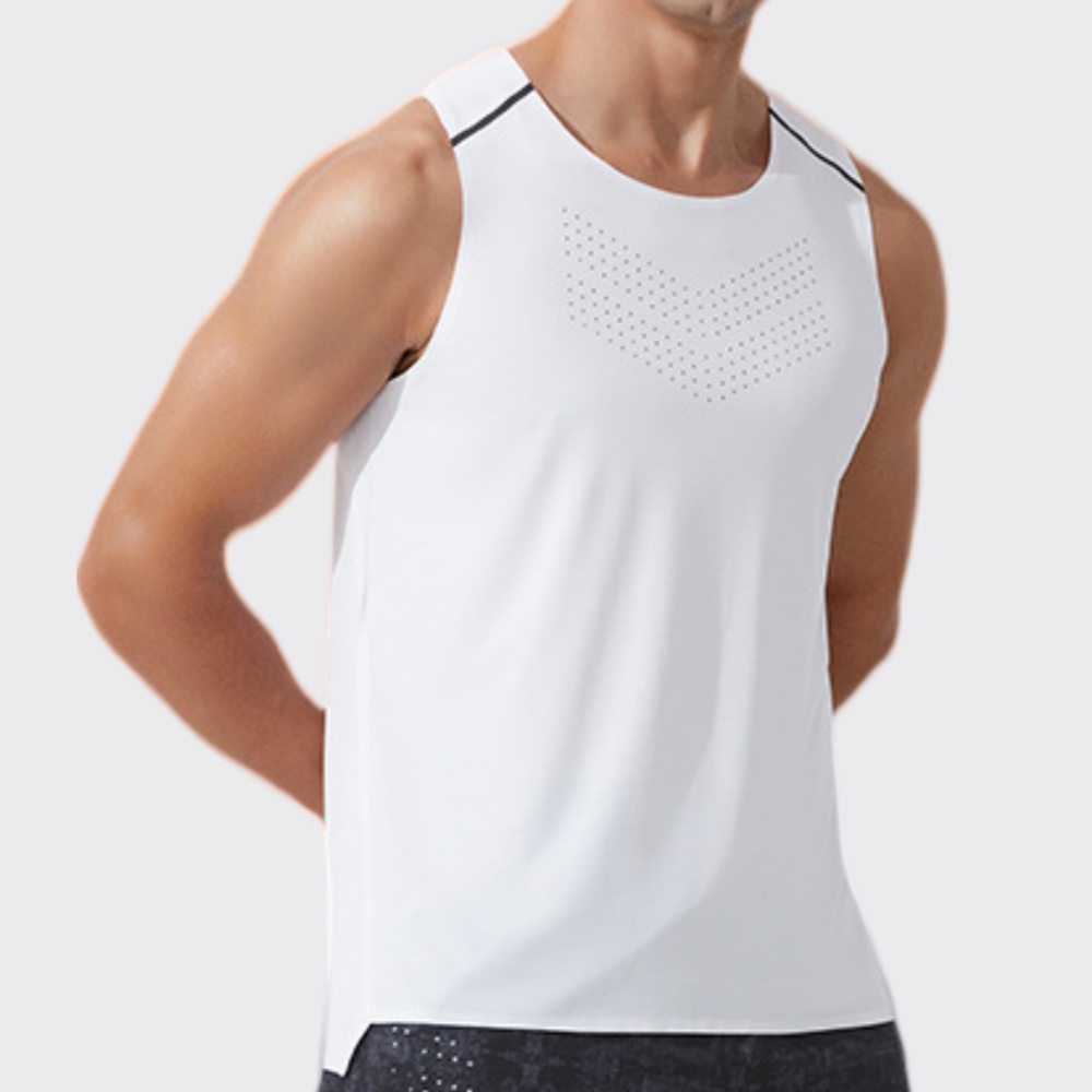 Men Gym Vest Quick Dry Running - огляд і ціна Sports Equipment Logo